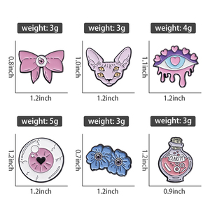 Màu Hồng Punk Mắt Men Pins Tùy Chỉnh Potion <span class=keywords><strong>Bow</strong></span> Hình Nhãn Cầu Trâm Ve Áo Phù Hiệu Gothic Đồ Trang Sức Bán Buôn Quà Tặng Cho Bạn Bè - Product Image 6