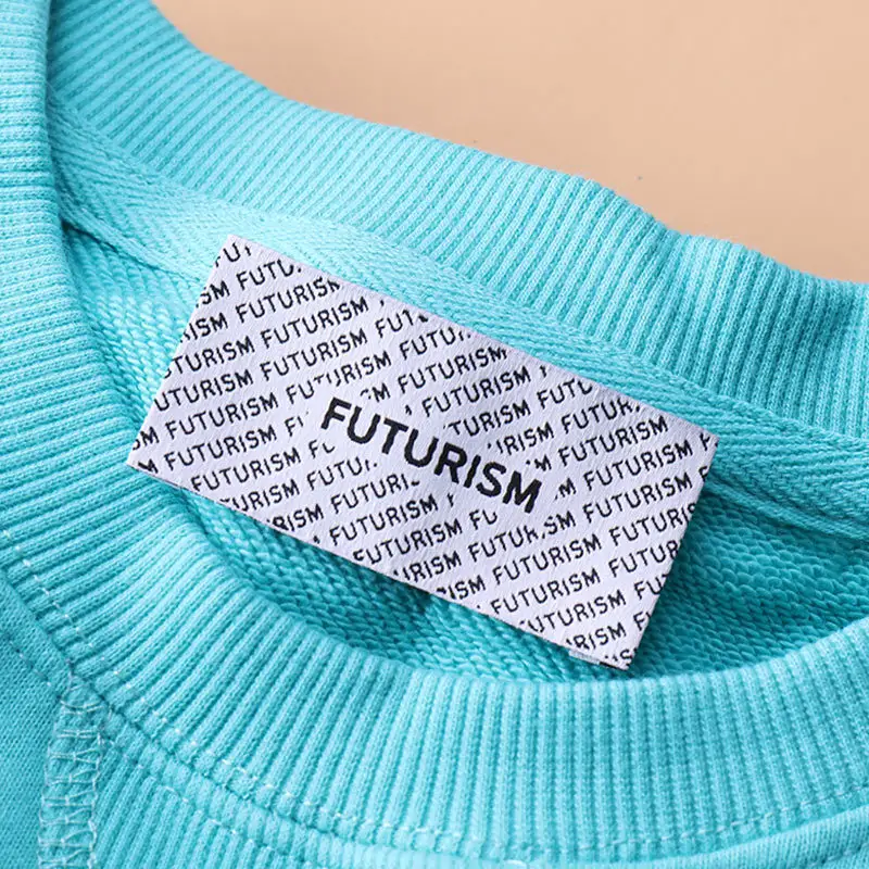 Factory direct custom made clothing tags branded logo satin personalized design garment labels woven tags