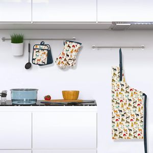 Tablier de cuisine personnalisé imprimé, réutilisable, durable, respirant, avec poches et sangle réglable, 100 % coton, ensembles de tabliers personnalisés - Product Image 2
