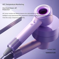 Sèche-cheveux sans lame haute vitesse Modèle G1 en ABS, 110 000 tr/min, lumière bleue et air froid, puissance de vent forte pour usage domestique