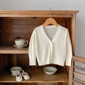 Engenepapa <span class=keywords><strong>giacca</strong></span> estiva da ragazza protezione solare Top <span class=keywords><strong>camicia</strong></span> aria condizionata bambino cappotto a maglia a maniche lunghe abiti sottili per neonati - Product Image 2