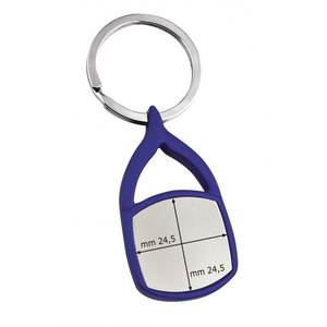 Llavero de Nudo Azul Satinado, Moderno, de Aleación y Metal de Zinc, Ligero, con Logotipo Personalizado Grabado con Láser para Mosquetón y Llaves - Product Image 2