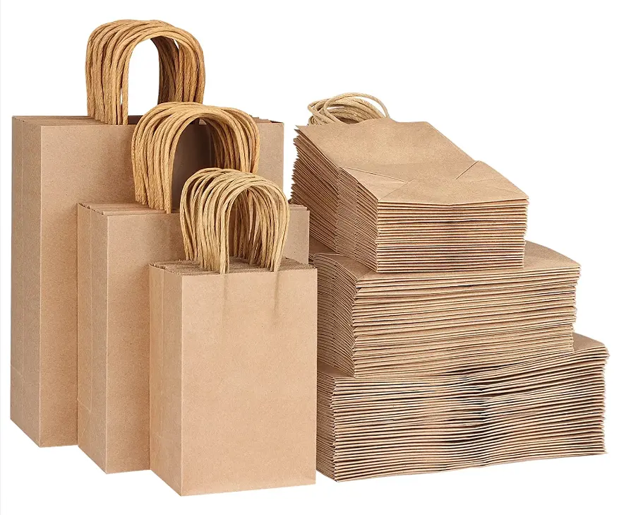 Factory Price Grocery Recycle wholesale price printed kraft paper packaging bag