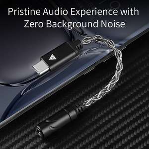 Qkz TC Max + TC Max Pro adapter để tai nghe cáp âm thanh để điện thoại di động Type-C đến 3.5mm chip cáp có dây - Product Image 6