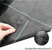 Toile anti-mauvaises herbes en géotextile tissé PP, résistante aux UV, respirante, pour aménagement paysager et couverture de sol de jardin