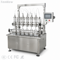 Machine de remplissage de parfum automatique à six têtes PLC, machine de remplissage de liquides haute précision avec contrôle des paramètres