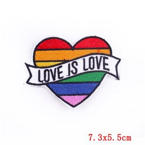 Patch brodé LGBT personnalisé, patchs thermocollants pour vêtements, patchs arc-en-ciel de haute qualité pour vêtements, chapeaux, décoration DIY - Product Image 3