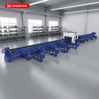 Découpeuse laser CNC Leadhan PH robuste pour tubes, machine laser à fibre pour tubes métalliques de grand diamètre 350 mm pour conduits de ventilation CVC