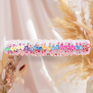 Bracelet tressé en pâte polymère Plumeria, boîte de 2400 pièces, motif floral en céramique souple, bijoux de mode - Product Image 2