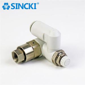 Controlador de velocidad serie ASP SMC Ajuste de un toque con válvula de retención piloto Piezas neumáticas - Product Image 2