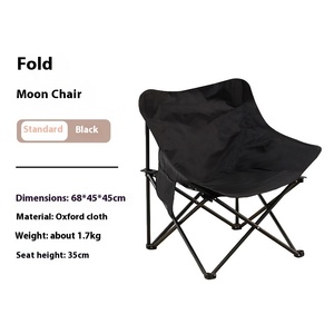 Ruida, sedia da pesca portatile a schienale alto, pieghevole, rotolo di uova di luna, mercato notturno, sedia da campeggio per uso domestico, stoffa Oxford - Product Image 2