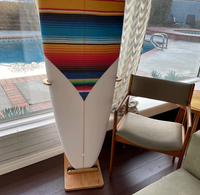 Support de planche sur pied, présentoir de planche de Surf en bambou
