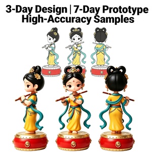 WEIMEI Figuras de Resina ABS PVC de Animales Tocando la Flauta Estilo Chibi Personalizadas, Juguete de Dibujos Animados Nuevo OEM ODM China-Chic IP Cultural Creativo - Product Image 2