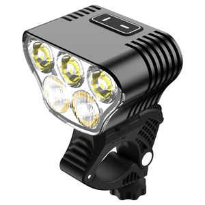 Độ sáng cao 5000 Lumens <span class=keywords><strong>LED</strong></span> xe đạp phía trước ánh sáng hợp kim nhôm đi xe đạp đèn cao Chùm thấp Dung lượng pin lớn cho xe đạp - Product Image 1