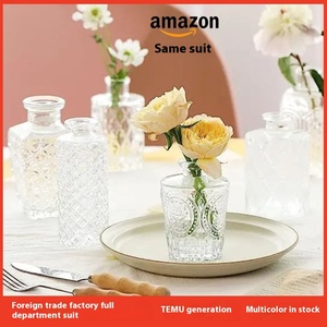 Vaso in Vetro Stile Ins Semplice e Creativo di Gusto Europeo Set per Composizioni Floreali Idroponiche di Alto Valore Ornamenti Rustici da Scrivania - Product Image 3