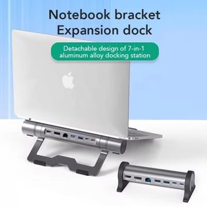 الأكثر مبيعًا قوس دفتر من سبائك الألومنيوم نوع <span class=keywords><strong>C</strong></span> <span class=keywords><strong>HUB</strong></span> متعدد المنافذ 7 في 1 <span class=keywords><strong>USB</strong></span> <span class=keywords><strong>C</strong></span> <span class=keywords><strong>HUB</strong></span> إلى إيثرنت 8K HDMI DP PD W Thounderbolt 4 - Product Image 2