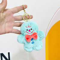 Usine personnalisé charme en peluche décor de Noël 3D Mini mignon oreiller pain d'épice porte-clés