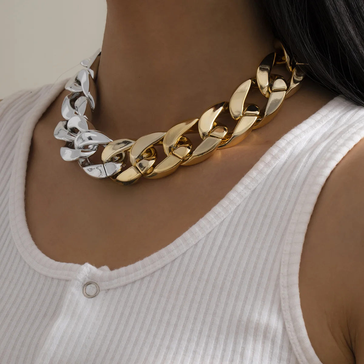 Set Collane Donna Placcate Oro 14K: Girocollo A Strati Con Catene Cubane E Barbazzale - Gioielli Eleganti