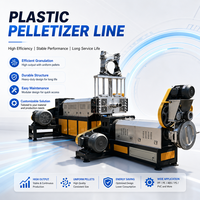 Granulateur de plastique à vis simple certifié CE, haute capacité, pour le recyclage des déchets PP PE ABS PS