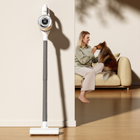 Aspirateur-balai électrique sans fil puissant à chargement USB pour usage domestique, hôtelier et automobile, avec écran OLED, pour nettoyage humide/sec