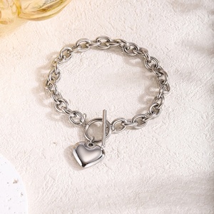 Bracelet en acier inoxydable avec boucle OT, sangle épaisse, design personnalisé |   Bijoux de style blogueur simple et tendance, nouvelle arrivée - Product Image 6