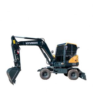 Mini-excavatrice sur roues Hyundai HW60 fabriquée en Chine avec moteur Cummins, pompe hydraulique et engrenages - Équipement de construction à haute efficacité - Product Image 1