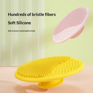 Brosse de bain en silicone pour bébé, éponge anti-croûtes de lait, outil de nettoyage pour nourrissons, accessoires de bain, emballage en sachet - Product Image 2