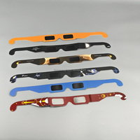 Lunettes d'éclipse solaire directe Papier 3D Lunettes de soleil anti-Uv Vision sûre du soleil Couleur aléatoire Ombre de sécurité Protection des yeux Matériel VR