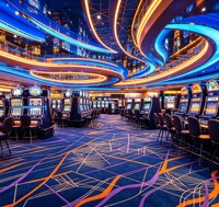 Tapis de casino Axminster de haute qualité, style arabe, en laine et nylon, en stock, tapis de luxe pour salle de bal et banquet