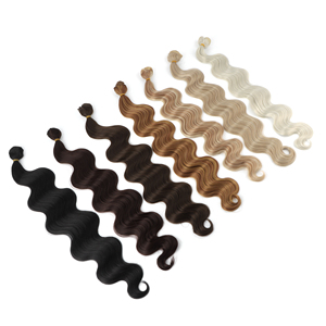 Extensions de cheveux synthétiques à tresser, ondulées, ombrées blondes, en fibres premium super douces et lisses, 26 pouces - Product Image 1