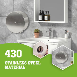 Portarrollos de Papel Higiénico de Acero Inoxidable 304 de Diseño Moderno, Ecológico, para Montar en la Pared, para Baño, Cocina y Gimnasio - Marca FANDA - Product Image 4