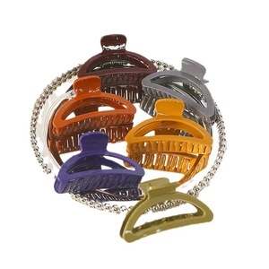 Pinzas para el Cabello Color Macaron de 13 cm, Pinza de Plástico Casual Unisex con Forma de Media Luna - Product Image 5