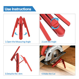<span class=keywords><strong>Sowell</strong></span> - Calibrador de Ángulos de Aleación de Aluminio para Trabajos Industriales y de Bricolaje, Herramienta Personalizable para Mesa de Sierra, Color Rojo, con Soporte OEM y ODM - Product Image 3