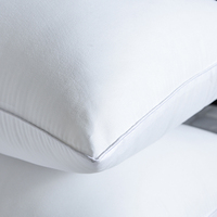 Oreiller en coton avec garnissage en alternative au duvet pour hôtel et usage domestique, oreiller de lit blanc doux pour dormir, moelleux et offrant un bon soutien
