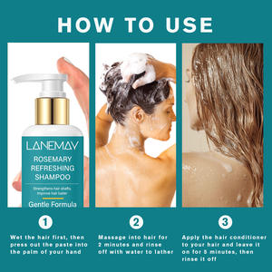 Champú y acondicionador anticaída de menta y Romero, superventas OEM de fábrica, juego de cuidado del crecimiento del cabello con biotina suave - Product Image 6