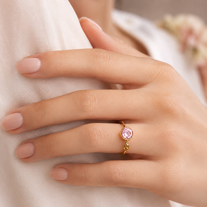 Anello Creativo con Design a Nodo, Mezza Sfera Lucida, Anello Elegante da Donna, Accessorio Regalo alla Moda - Product Image 2