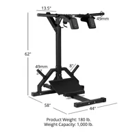 Hack Squat Machine Leverage Squat Calf Raise Machine Exercice des jambes avec épingles de stockage de poids et crochets de bande, Machine de gymnastique à domicile