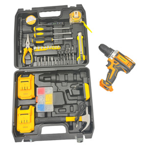 Perceuse à percussion multifonctionnelle 21V à deux vitesses avec batterie lithium-ion, ensemble complet d'accessoires et coffret à outils - Product Image 4