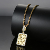 Collier pendentif plaqué or au design unique Charme en forme de pépite d'or de bijoux Hip Hop pour femmes/hommes pour les fêtes et les cadeaux
