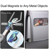 Soporte de teléfono de soporte de metal magnético de doble cara ultrafino con hebilla de anillo Soporte de escritorio ultrafino