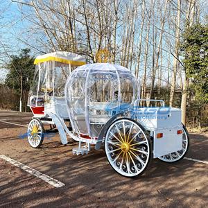 Carruaje Eléctrico de Caballos, Vehículo de Cuatro Ruedas para Turismo, Bodas y Recorridos con Calabacines, Carruaje Tirado por Caballos, Limusina, Carroza de Cenicienta - Product Image 3