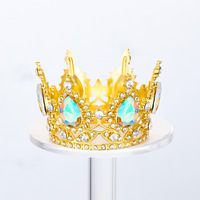 Bestseller Barocke Runde Kleine Strass-Tiara Krone Neue Tortendeko-Zubehör und Blumenstrauß-Kuchendekoration Partyzubehör