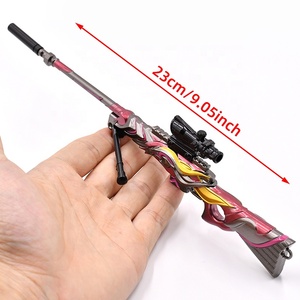 Accesorios de juego personalizados directos de fábrica, modelo de pistolas, llavero de Metal con 3 uds, Widget deslizante de miras telescópicas para lujo - Product Image 6