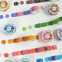 14*14mm Hard Candy Dot Color Washi Vintage Journaling Writing Washi Tape Deco Gift Label Ins Masking Tapes Easy to Tear
