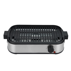 EU Adjustable Temperature Smokeless Indoor Non-Stick <b>BBQ</b> Griddle with Removable Drip Tray for Healthy Grilling - Product Image 3