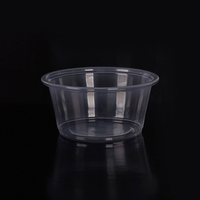 Gobelets en plastique jetables personnalisés de qualité supérieure 0,75/1/2/3,25/4 oz, contenants alimentaires, gobelets à sauce en PP avec couvercle à charnière
