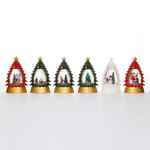Nueva lámpara de aceite con forma de árbol de Navidad pintada y luminosa, regalo para niños, lámpara de viento, adorno para mesa de bar. - Product Image 5
