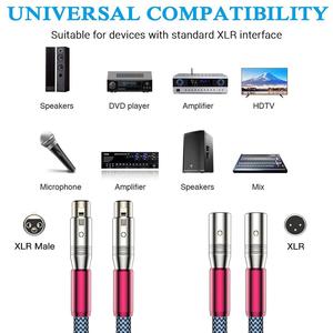 Microphone XLR plaqué argent pour <span class=keywords><strong>Canon</strong></span> PVC Jacket Balance mâle-femelle pour amplificateur de puissance Carte son Caméra de téléphones portables - Product Image 5