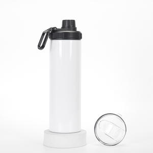 Nuevo diseño 20oz Acero inoxidable Aislado Recto Flaco Sublimación Vaso botella de agua con tapas dobles de tornillo - Product Image 2