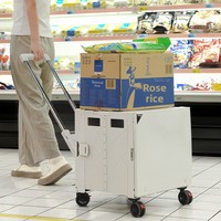 Chariot de camping pliable en plastique HAODEYI LY55 avec table intégrée, poignée télescopique extensible pour le transport de marchandises